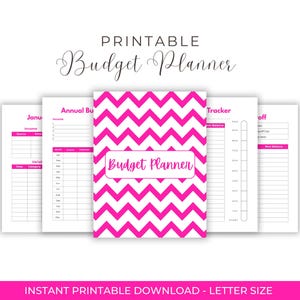 Pink Budget Planner | Printable 2025 PDF | Monthly & Weekly Budget Tracker | Finance Organizer | Instant Download