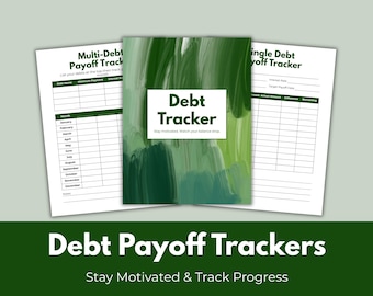 Green Debt Tracker: Printable Finance Planner (PDF)