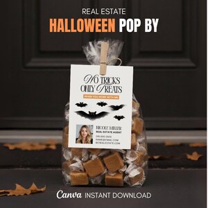 Halloween Real Estate Pop By Tag: Realtor Gift (Printable)