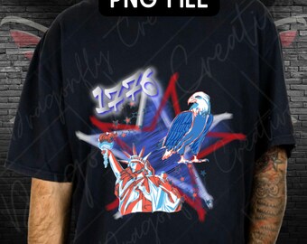 American Graffiti PNG, Patriotic Sublimation File, Independence Day Design (Digital Download)