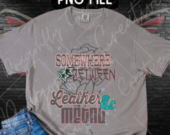 Retro Western Rock PNG Graphic Tee Design (Digital Download)
