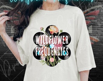 Wildflower Frequencies Shirt, Boho Country Tee, Vintage Western Graphic, Southern Girl Shirt, Retro Cowgirl T-Shirt