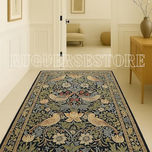 Strawberry Border floral Hand Tufted wool Area Rug for Living Room,Bedroom,Drawing Room ,Guest Room ,office Etc