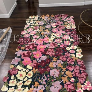 Cassia Multi floral Hand Tufted wool Area Rug 3x5, 4x6, 5x8, 6x9, 8x10, 9x12 ft for Living Room,Bedroom,Drawing Room ,Guest Room ,office Etc