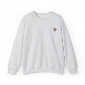 Embroidered Bonsai Tree Sweatshirt, Embroidered Crewneck, Unisex Pullover, Gift for Nature and Plant Lovers, Potted Japanese Juniper Bonsai