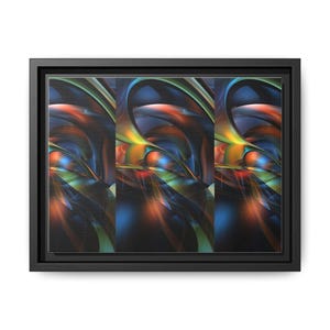 Abstract Framed Canvas Art, Colorful Wall Decor, Modern Home Aesthetic, Living Room Art, Unique Gift Idea, Vibrant Design