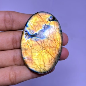 Amazing Multi flashy labradorite Gemstone 136 Ct Oval shape gorgeous labradorite Cabochon smooth polished use for Jewelry making 57X39X6 MM