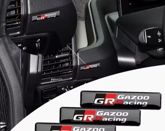 Brand new Toyota GR Gazoo Racing *5 Badges Sticker Window Mirror Interior Exterior badges Set GR86 Supra Huilex Rav4 Corolla Yaris