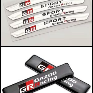 Brand new Toyota GR Gazoo Racing *4 GR Alloy wheel badge sticker emblem + *2 GR Badge Sticker Corolla Yaris GR86 Supra Huilex Rav4