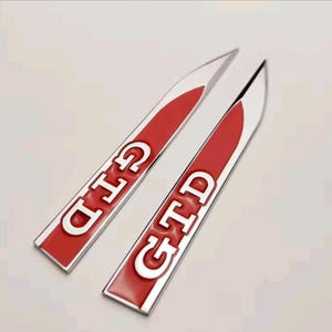 Brand new VW Golf GTD *2 Fender Side Wing Badges Sticker Set MK4 MK5 MK6 MK7 MK8