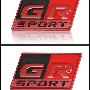 New Toyota GR Gazoo Racing *2 Fender Side Rear Badges +*2 GR Window Mirror Interior Exterior badges Set GR86 Supra Huilex Rav4 Corolla Yaris