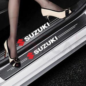 Brand new Suzuki *4 Door Sill Protector Scuff Guard Step Cover Set + Free Suzuki Badge Sticker
