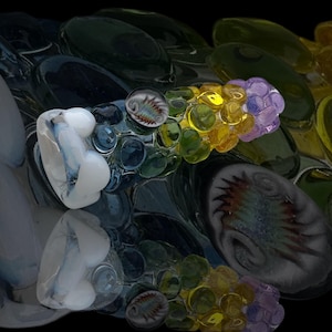 Earth-tone with clouds One-hitter Chillum glass pipe