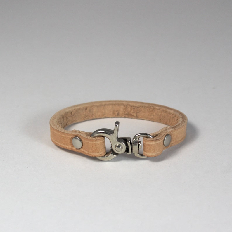 handmade leather Leather wrist cuff leather wrist band Australia bracelet nickel hardware natural Melbourne cuff wrist band