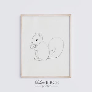 Baby Eichhörnchen Illustration, Illustration Waldkreatur, Baby Eichhörnchen Illustration (Digitaler Download) 421