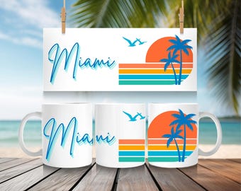Retro Miami Coffee Mug: Magic City Gift
