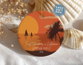 First Christmas in California Ornament: Moving to CA Gift, Real Estate Closing