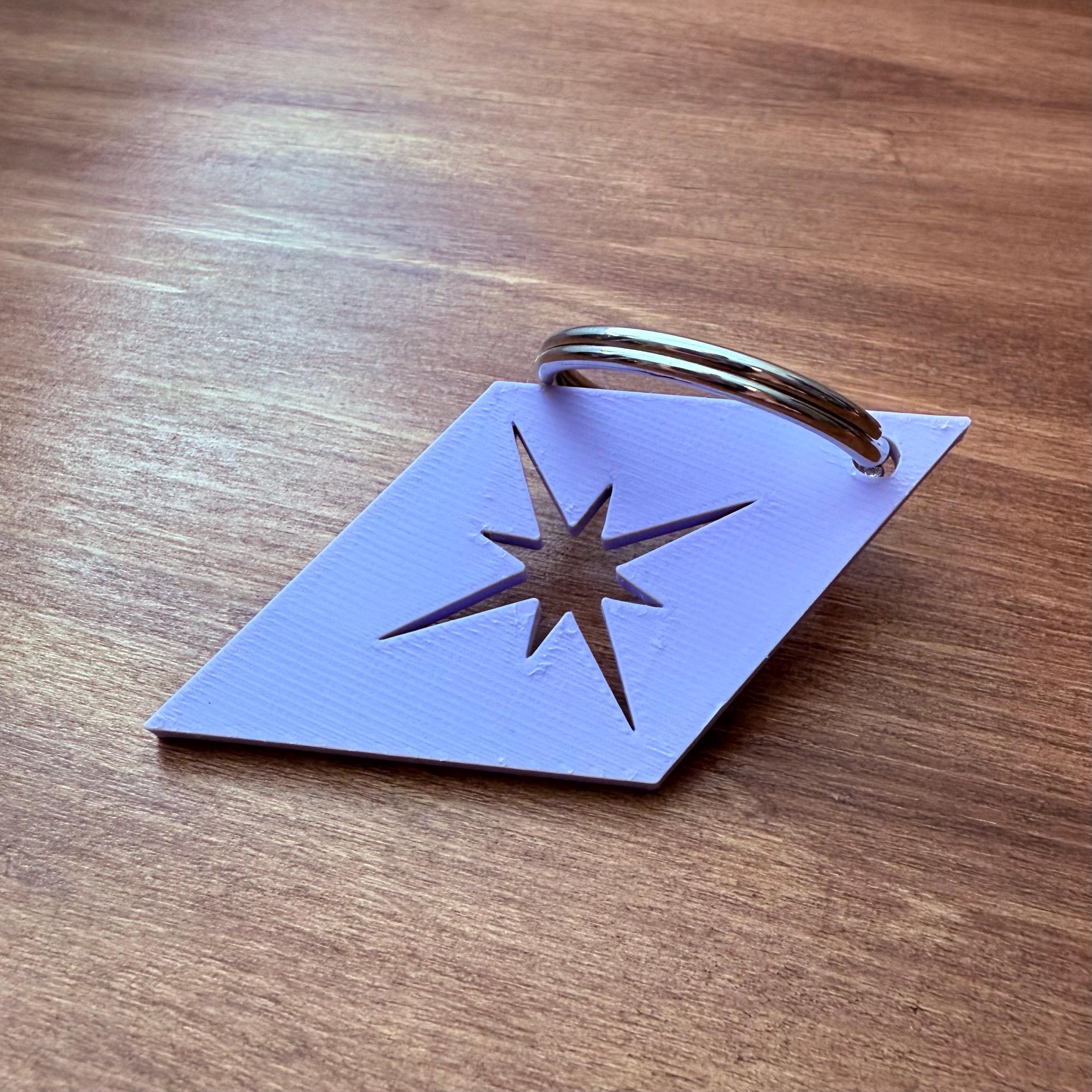 Mid-century Atomic Starburst Keychain: Retro Flair Key Ring - Etsy