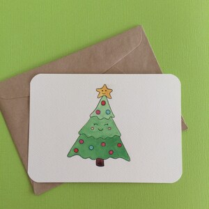 Christmas Tree flat note card