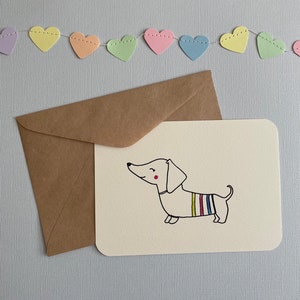 Maxine Dachshund Puppy flat note card
