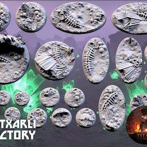 Txarli Factory Alien Glass Bases 25mm/32mm/40mm/50mm/60mm and more / Wargaming