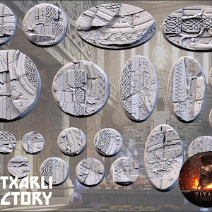 Txarli Factory, Ancestral Ruins Bases 25mm/32mm/40mm/50mm/60mm and more / Wargaming