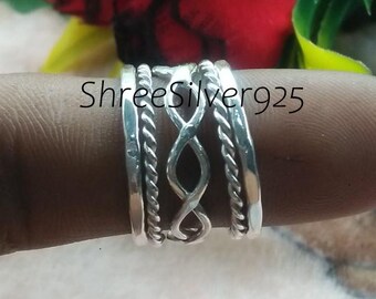 Sterling Silver Infinity Knot Spinner Ring | Handmade Fidget Jewelry