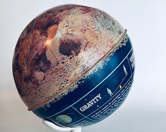 Vintage Tin Moon Globe, Lunar Globe