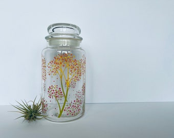 Anchor Hocking Fall Floral Glass Storage Jar