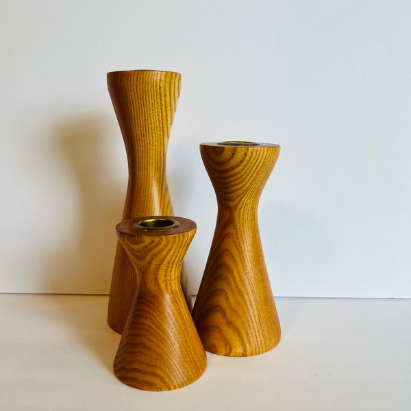 Wooden Candlesticks Etsy