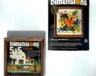 Tiger Lily Needlecraft Crewel Embroidery Kit and Frame