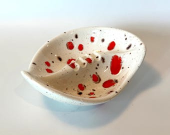 Vintage Mod Speckled Ashtray: Catch All Dish