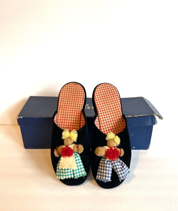 Vintage Children’s Size 3, Big Kids Slippers, Wom… - image 1