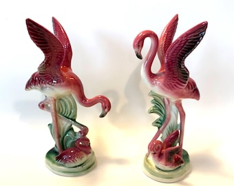 Lefton Flamingo Statues, Collectible Flamingos