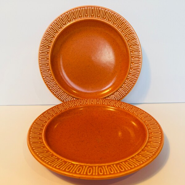 Burnt Orange Plates Etsy