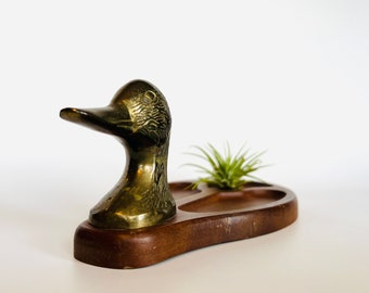 Brass Duck Catchall Dish, Brass Dresser Caddy