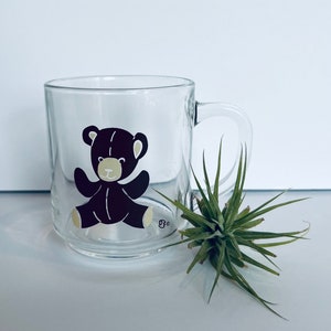Vintage Luminarc Glass Bear Mug - Clear Teddy Design