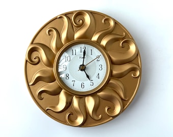 Reloj de pared vintage Waltham Sunburst Celestial