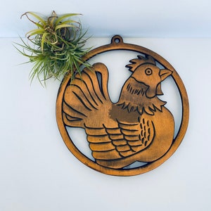 Vintage Brass Rooster Trivet, Taiwan Kitchen Decor