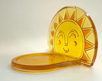 Glass Bath and Body Works Sun Candleholder - 2000s Celestial Sun Candle Holder