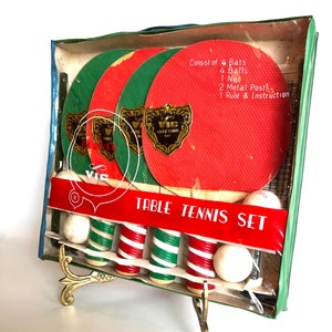 Vintage Vic Table Tennis Set: 4 Player with Original Bag