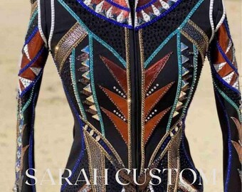 Western women show jacket Western Custom Rodeo Queen Showmanship jacket.Show clothing showmanship jacket.
