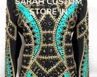 Western women show jacket Western Custom Rodeo Queen Showmanship jacket.Show clothing showmanship jacket.