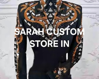 Western women show jacket Western Custom Rodeo Queen Showmanship jacket.Show clothing showmanship jacket.