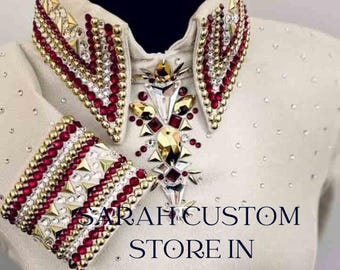 Retro Shirts . Western women show shirt Western Pleasure Show Shirt & Women Rail Shirt, Western custom Rodeo Queen Show Shirt , Showmanship