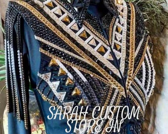 Western Women Show vest with Shirt Western Custom Rodeo Queen bolero Shirt Showmanship, Horsemanship Vest with shirt