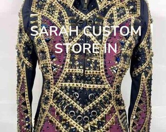 Western women show jacket Western Custom Rodeo Queen Showmanship jacket.Show clothing showmanship jacket.