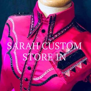 Retro Shirts . Western women show shirt Western Pleasure Show Shirt & Women Rail Shirt, Western custom Rodeo Queen Show Shirt , Showmanship,