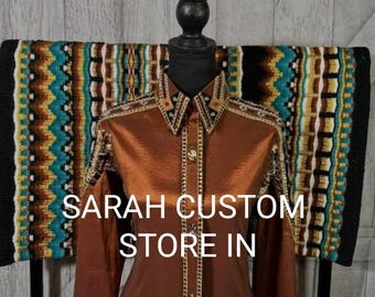 Retro Shirts . Western women show shirt Shirt with Saddle pad