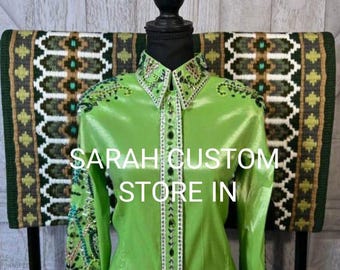 Retro Shirts . Western women show shirt Shirt with Saddle pad
